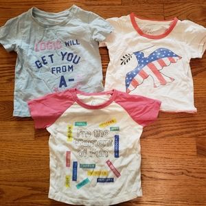 HTF Peek Baby Graphic Quote Tees Lot of 3